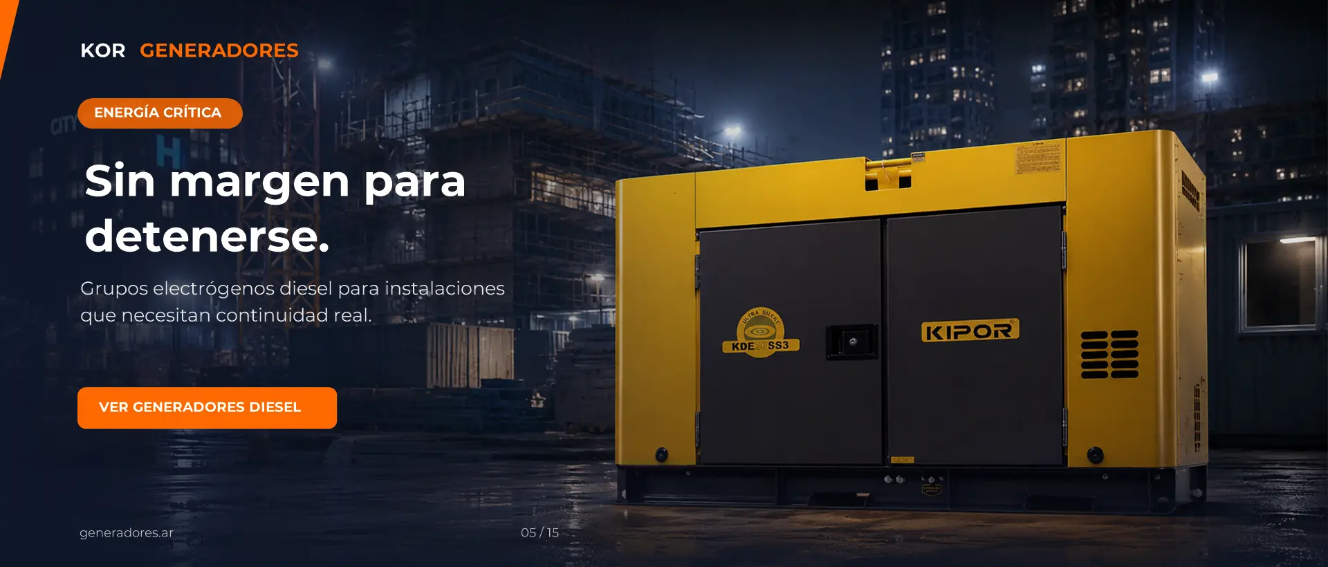 Grupo electrógeno diésel para instalaciones de energía crítica.