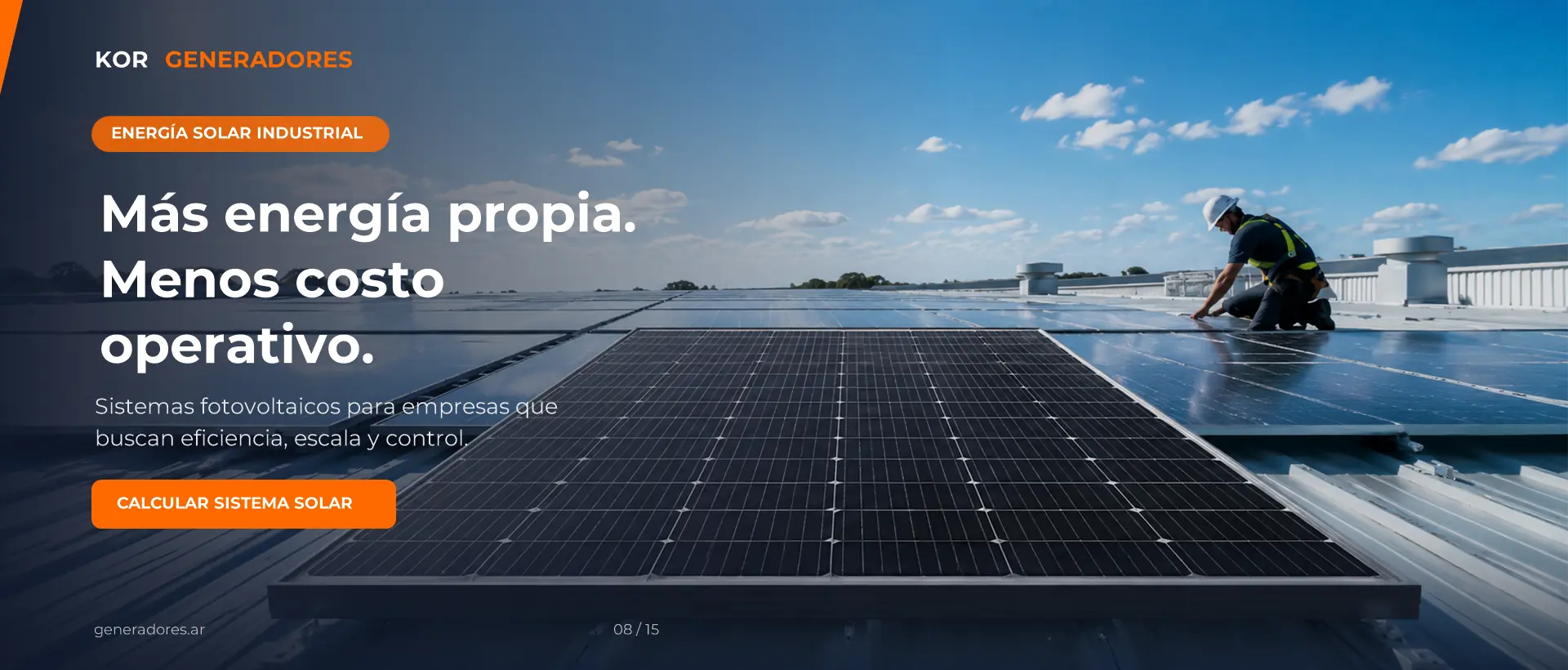 Sistema fotovoltaico industrial. Más energía propia, menos costo operativo.